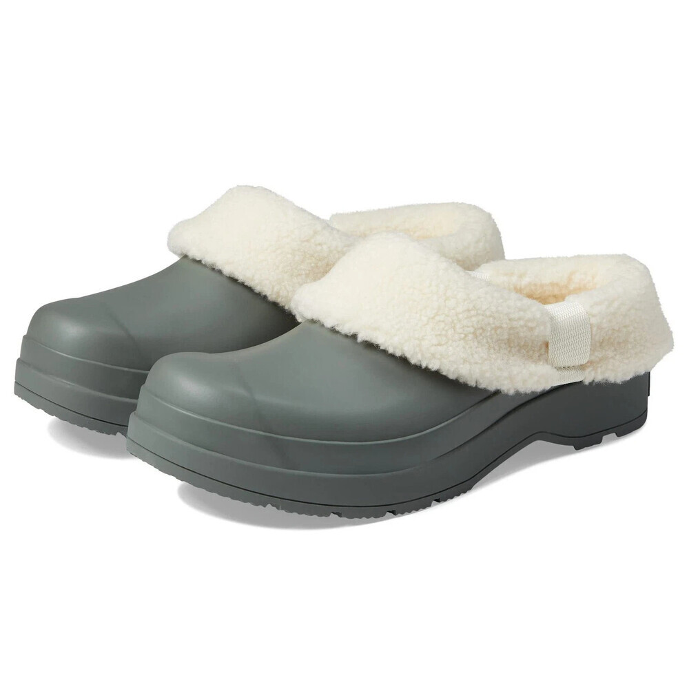 Hunter Play MFF9000RSP-UBY Clogs Men's 12 Gray Sherpa Lined Insulated JOBB1936